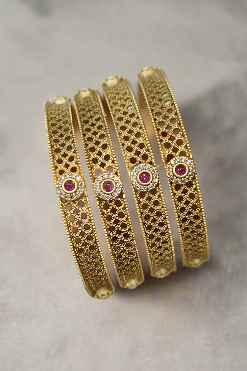 Elegant antique bangles for party wear – handcrafted ethnic style