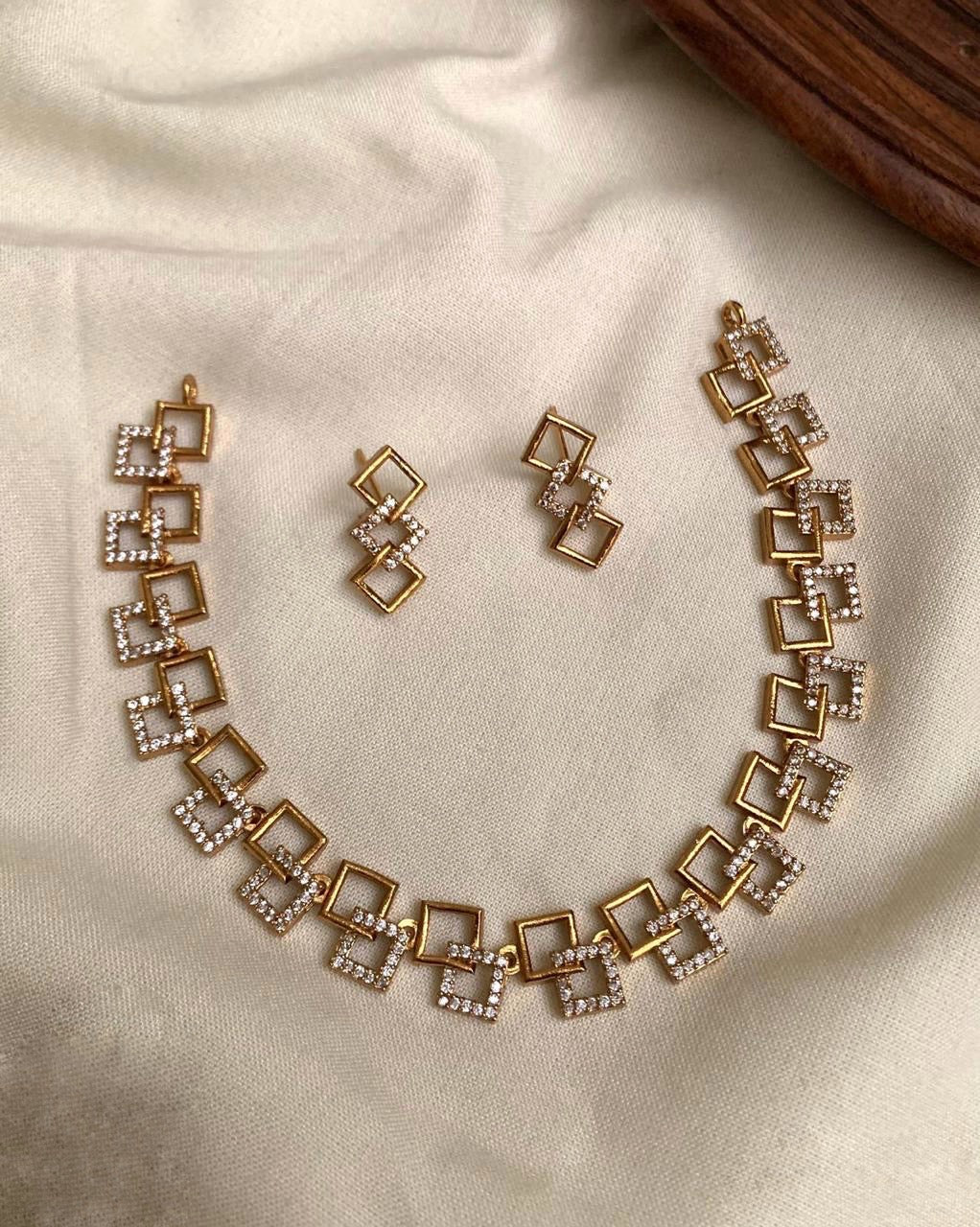 Diamond Square Necklace