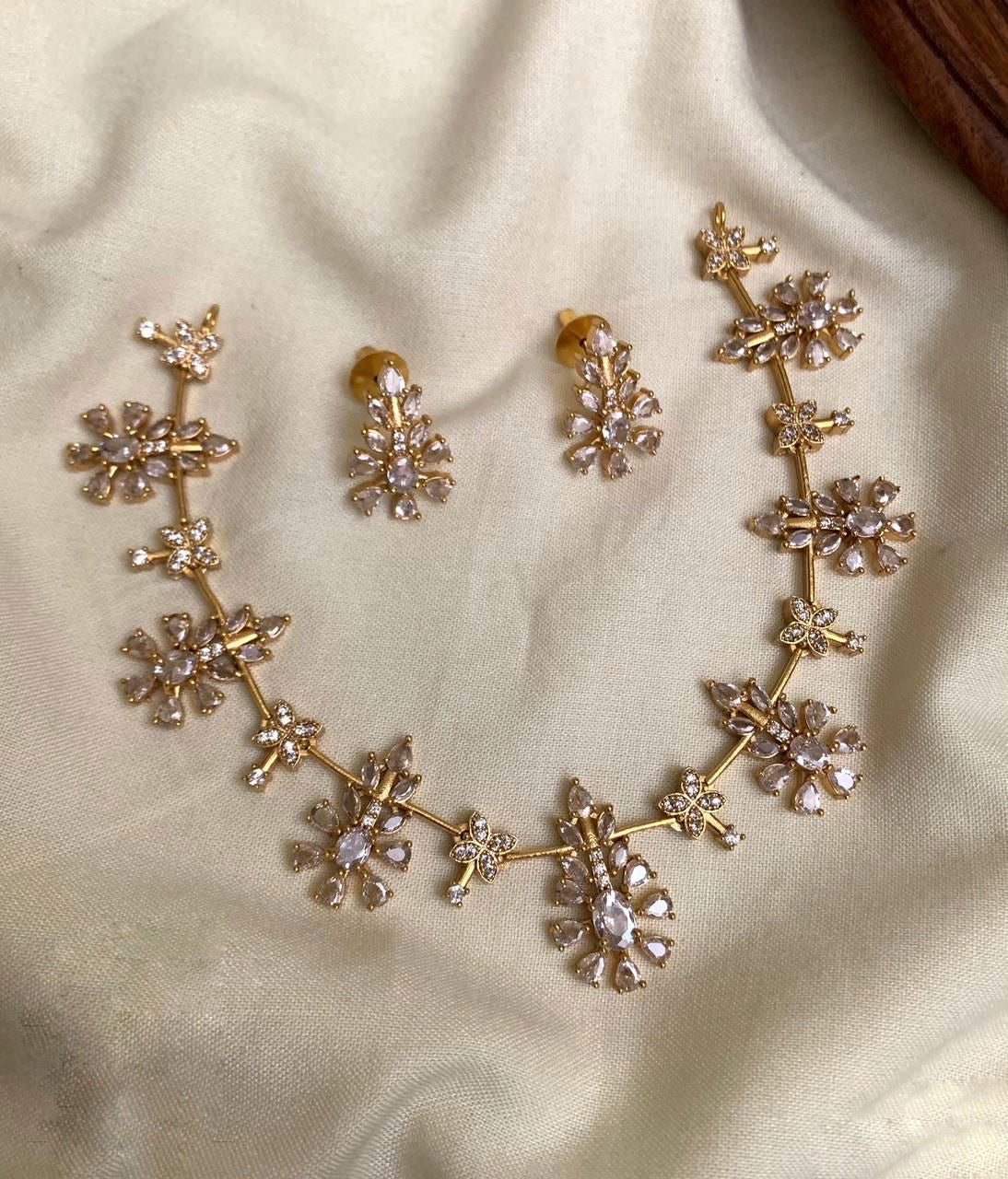 Diamond Flower Necklace