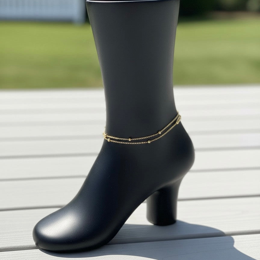 316L Stainless steel Anklet Pair