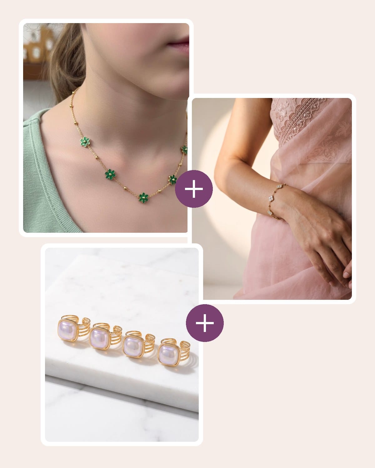 Everyday Anti-Tarnish Trio: Chain, Bracelet & Ring