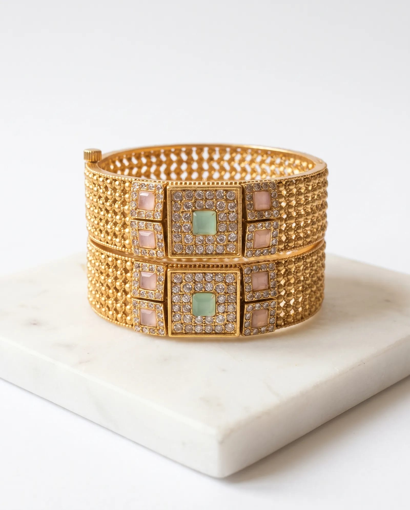 Antique Bangle 2/8 laid on white marble