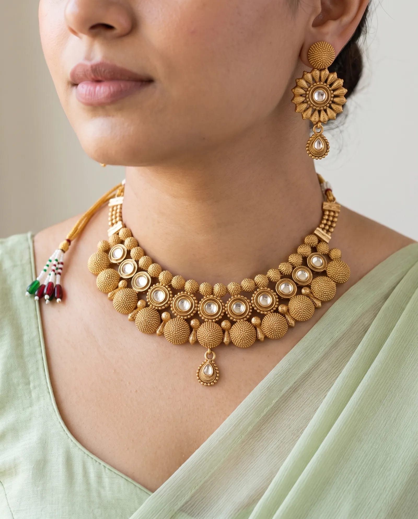 Antique Choker Set worn