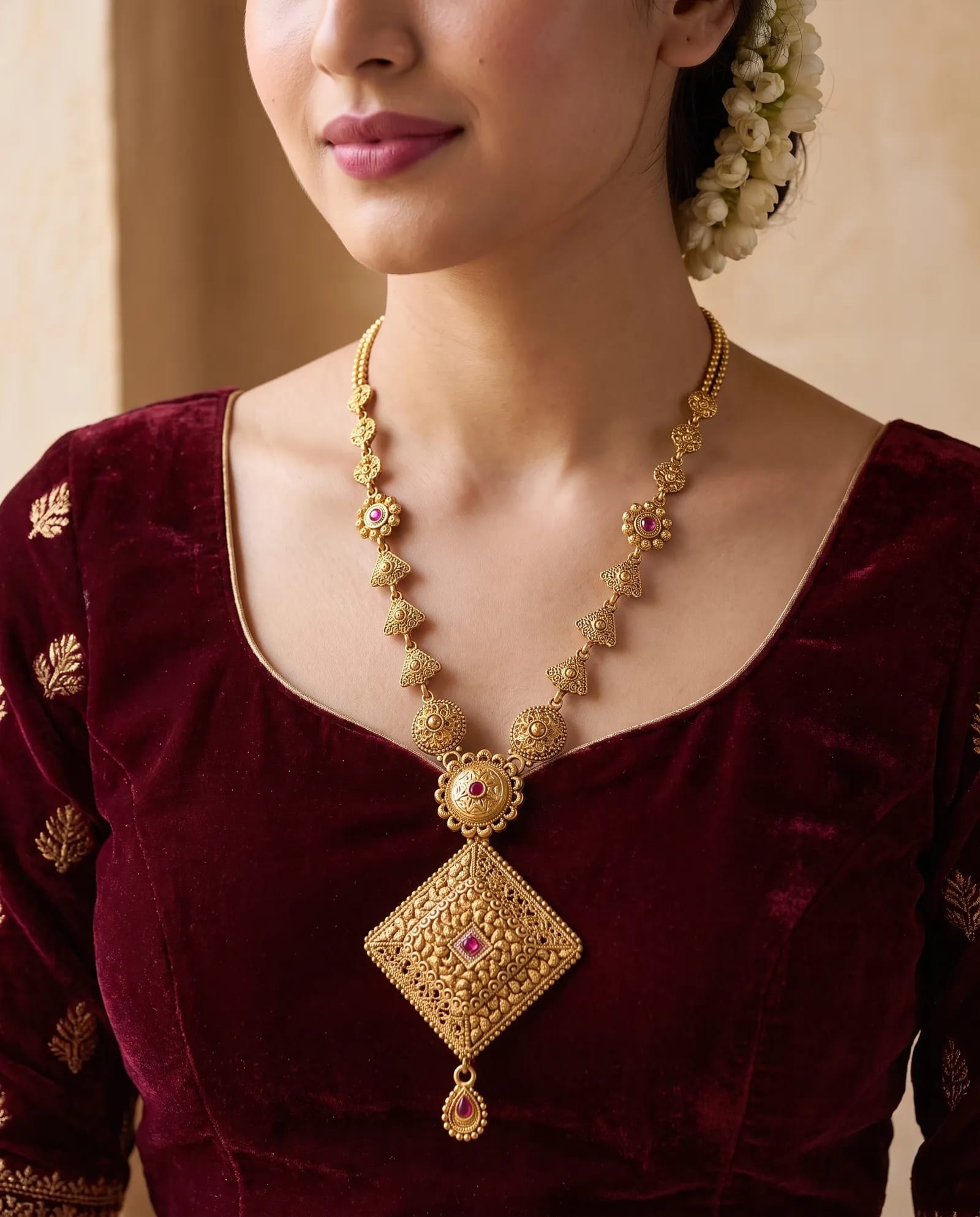 Antique Long Chain worn