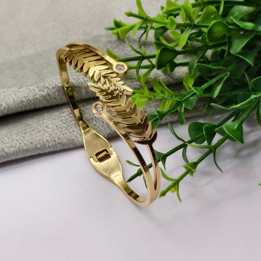 Leaf Bangle Anti Tarnish
