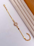 A.D Diamond Golden Bracelet