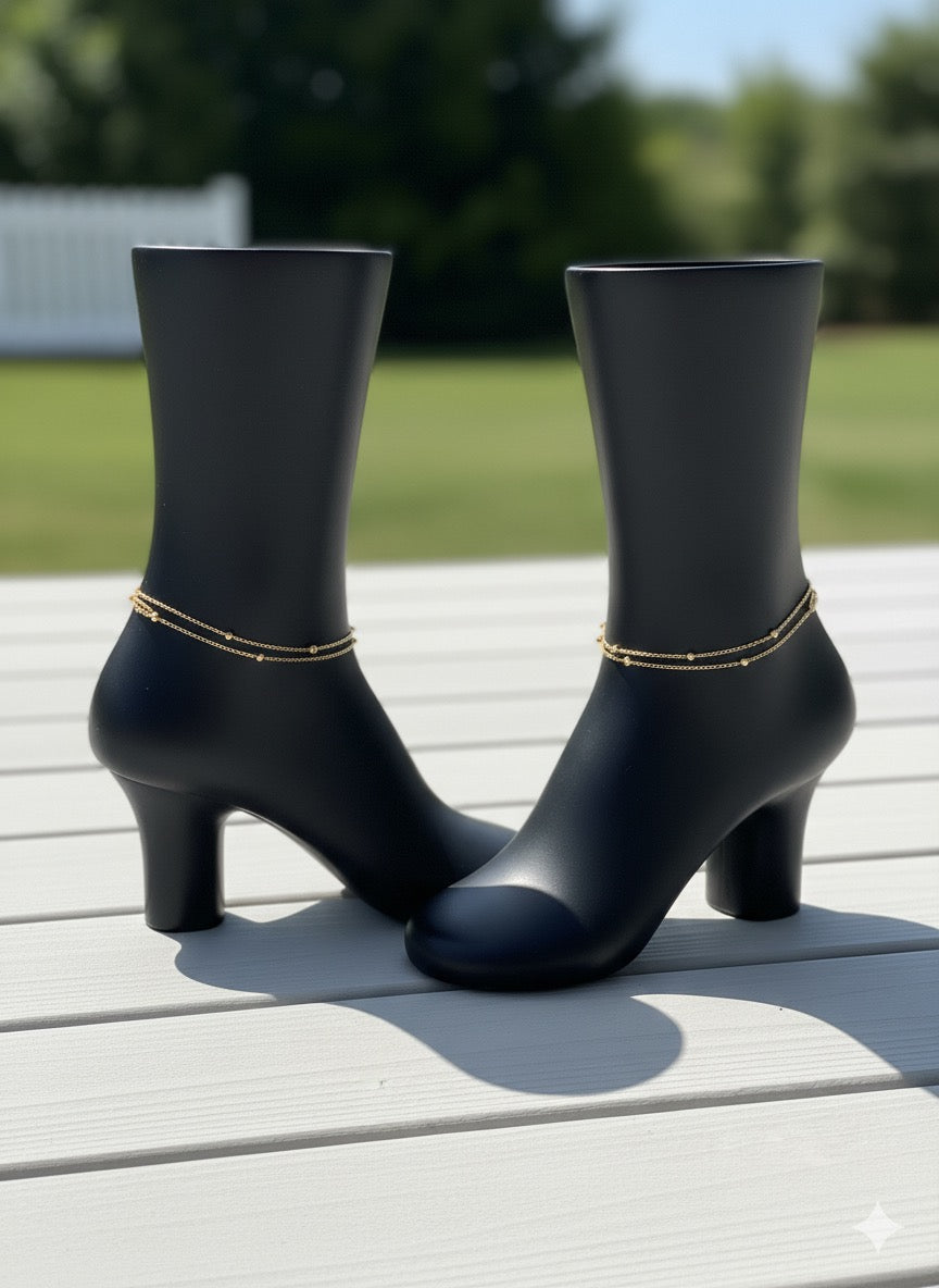 316L Stainless steel Anklet Pair