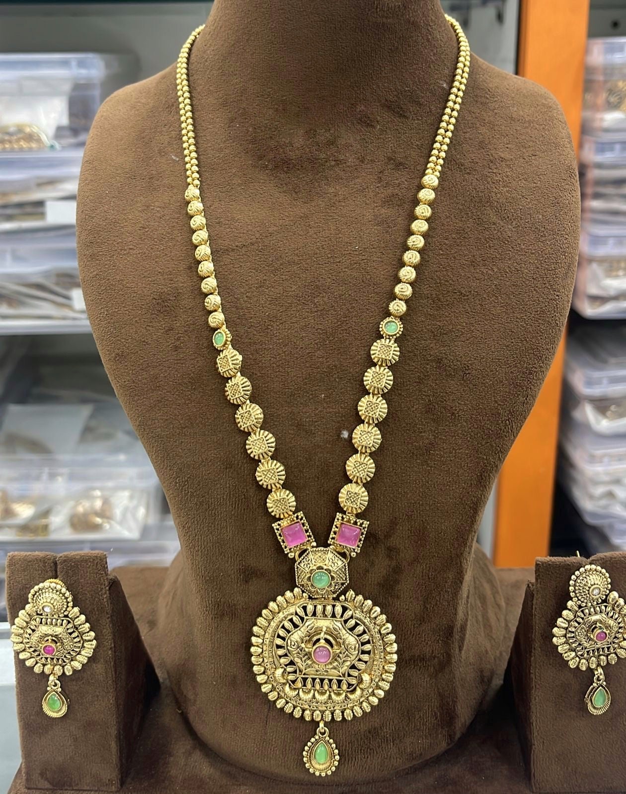 Antique Long Chain with Earring