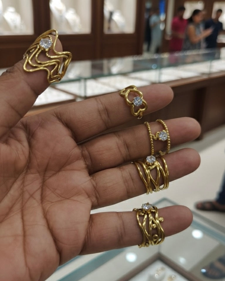 5 Ring Combo Anti Tarnish