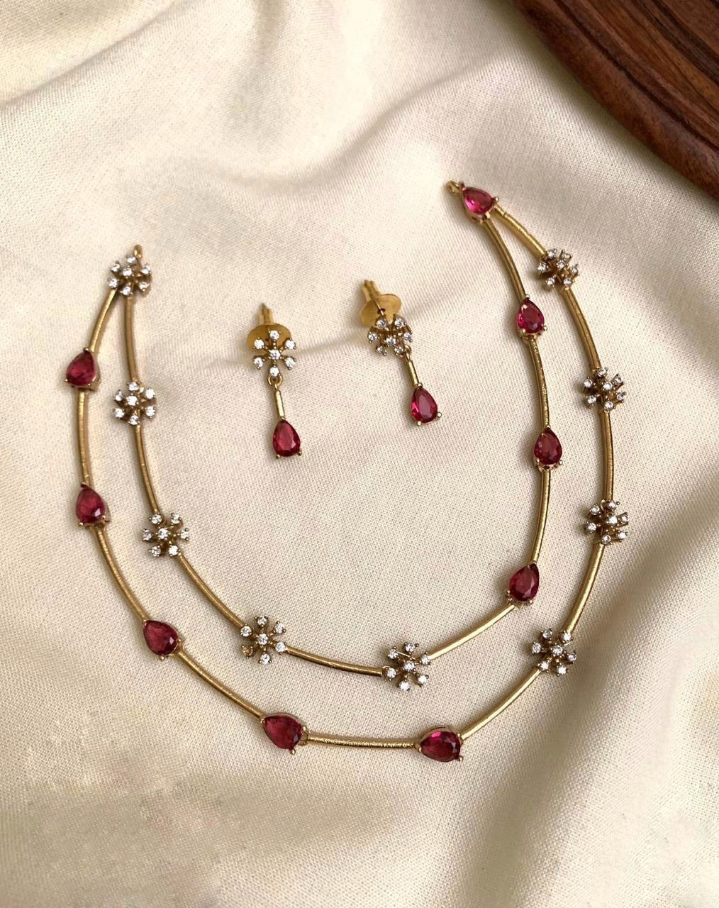 Ruby Glow Chain Set