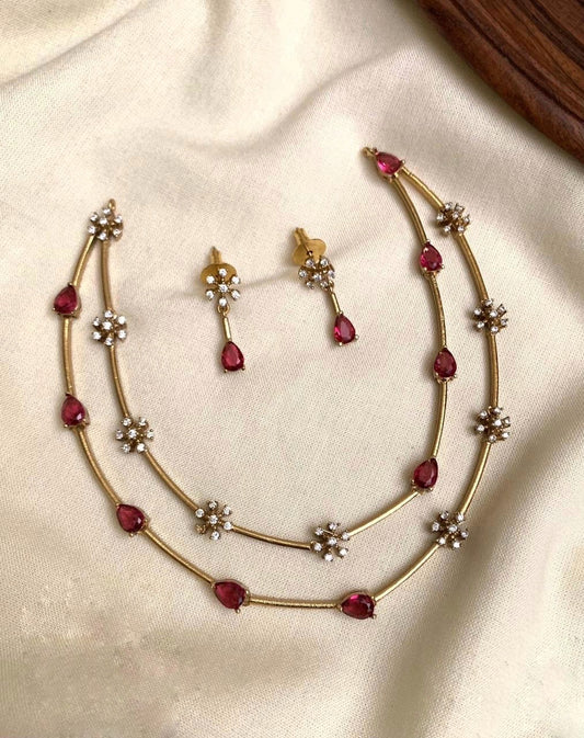 Ruby Glow Chain Set