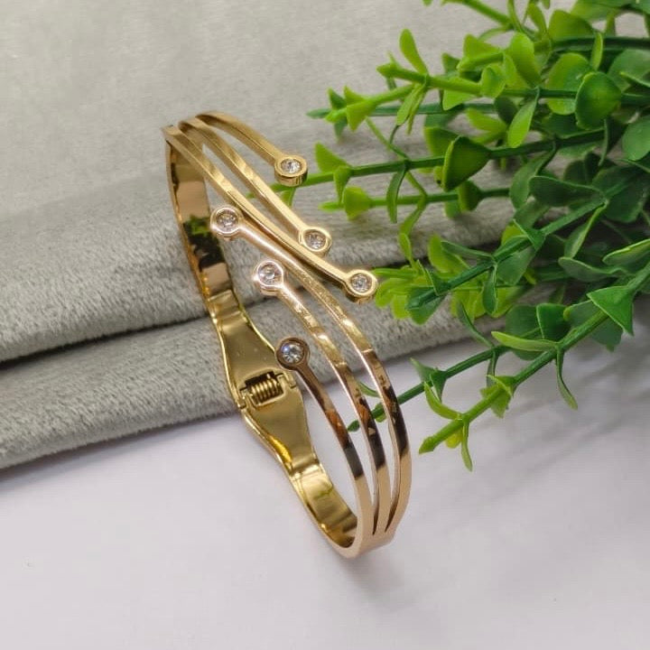 Triple Sparkle Bangle Anti Tarnish