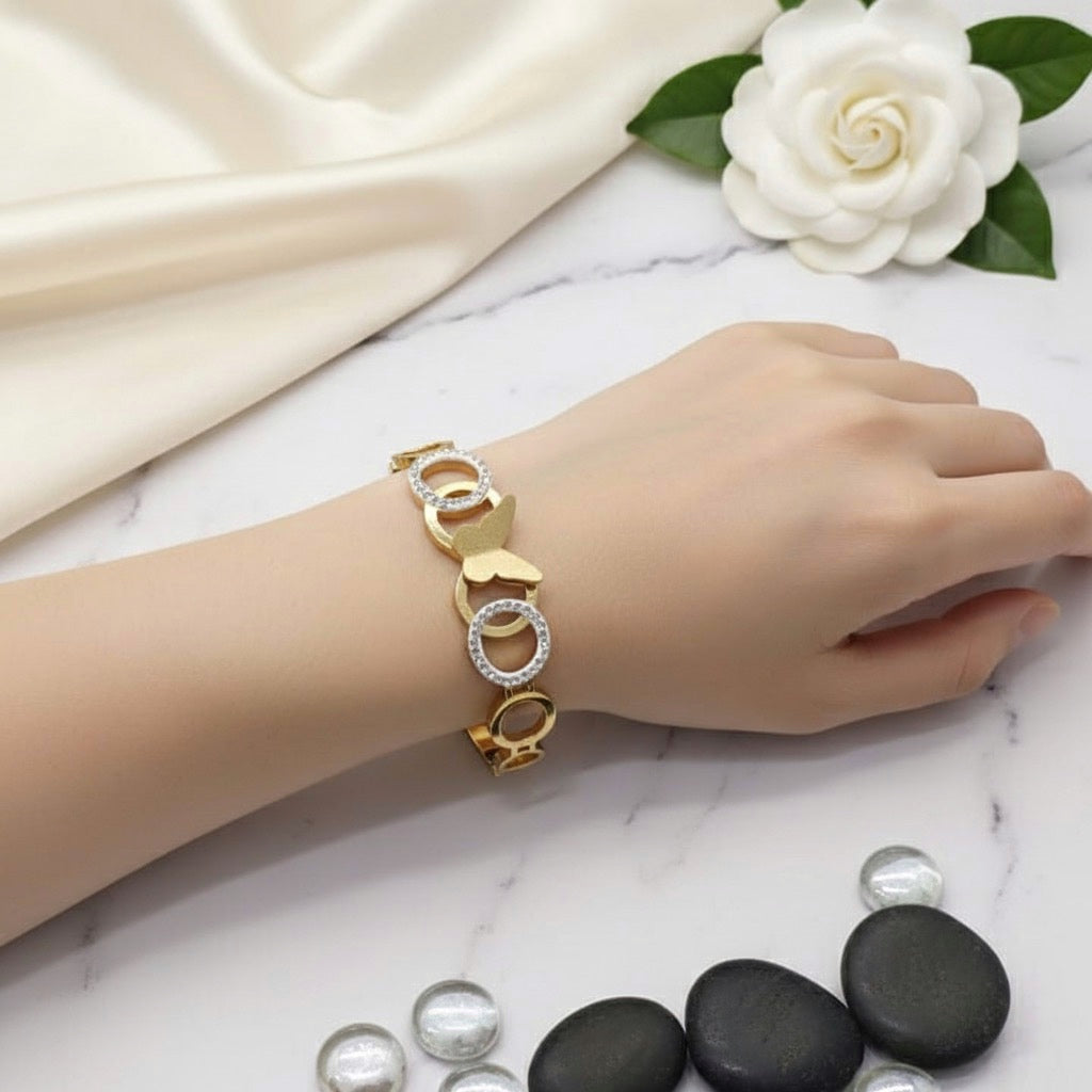 Butterfly Circle Bangle Anti Tarnish