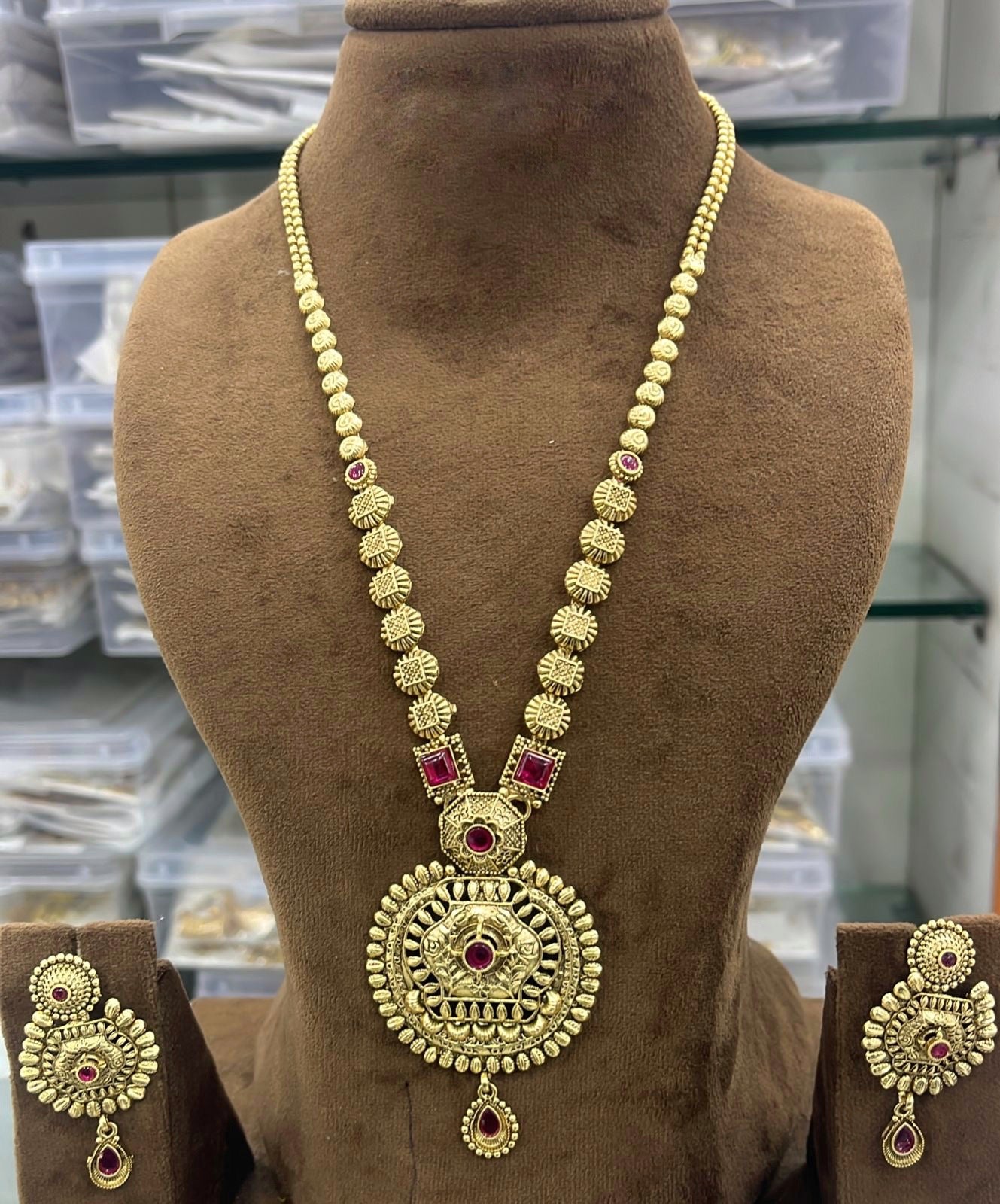 Antique Long Chain with Earring