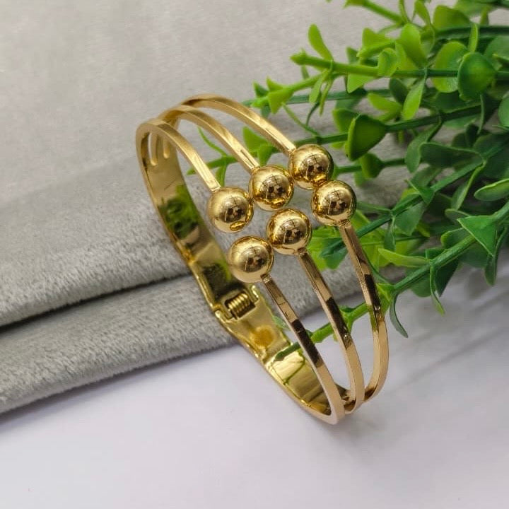 Layered Ball Bangle Anti Tarnish
