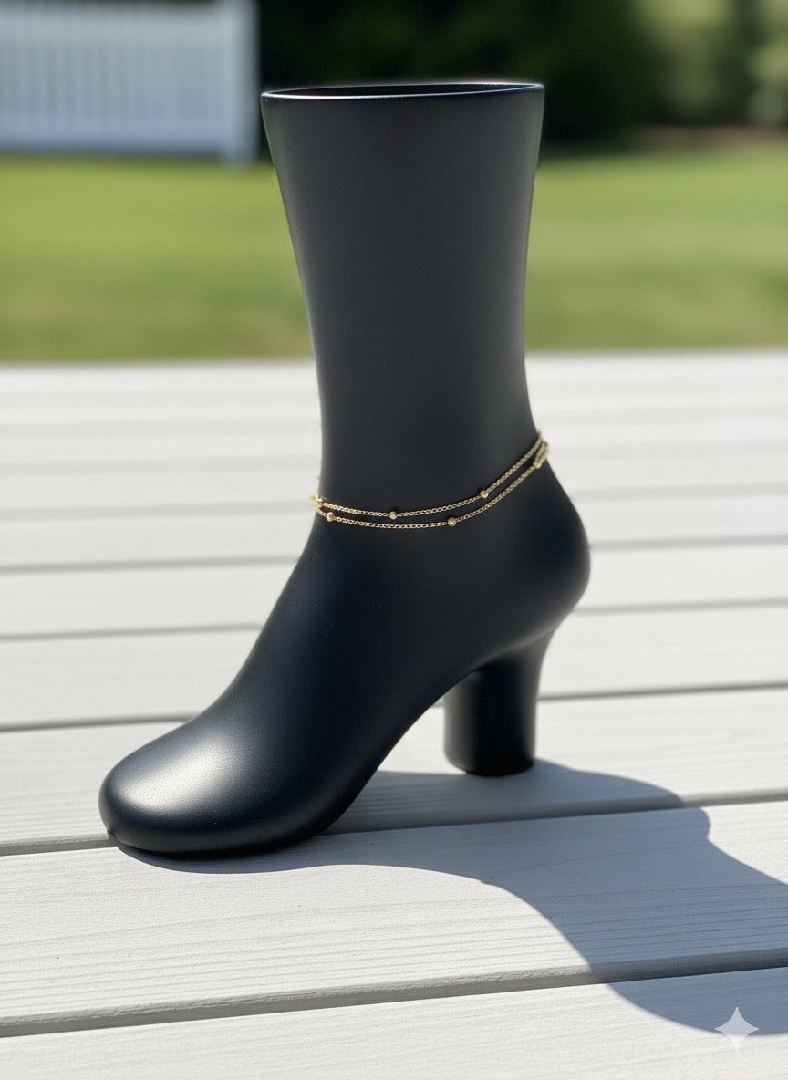 316L Stainless steel Anklet Pair