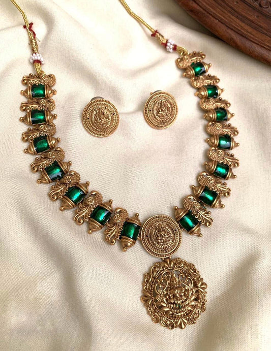 Peacock Lakshmi Necklace