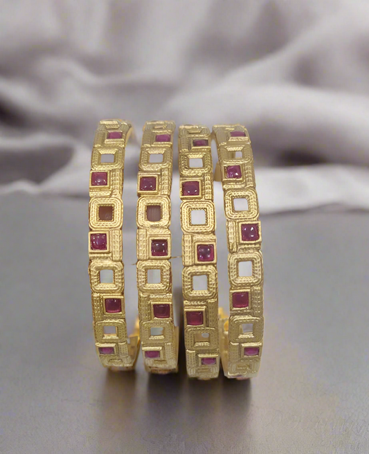 Elegant vintage-style bangles with ethnic design