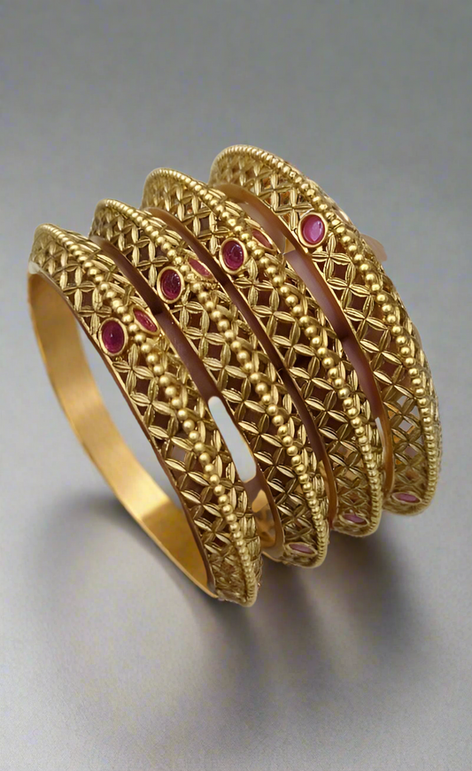 Gold-plated antique bangle  for women
