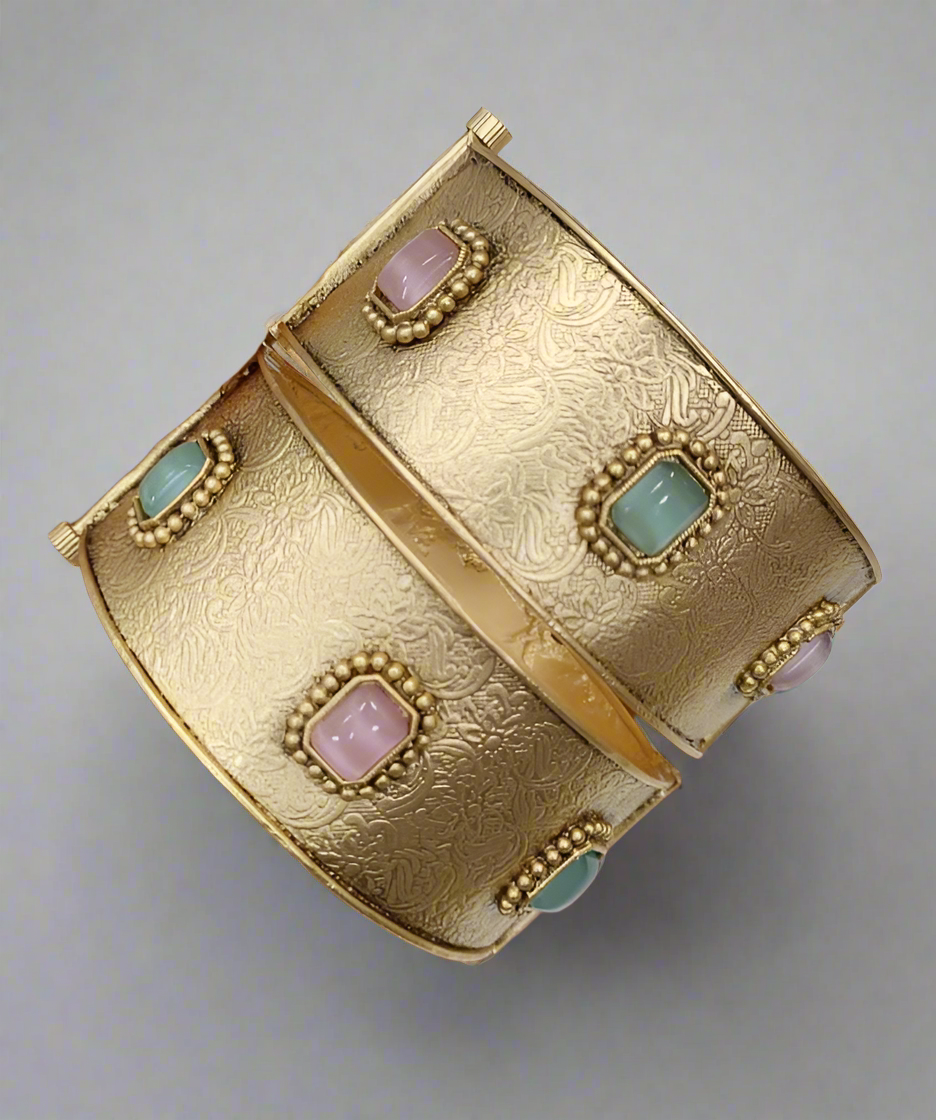 Shop antique bangles online – gold finish handcrafted design