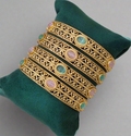 Handcrafted antique bangle set with vintage charm