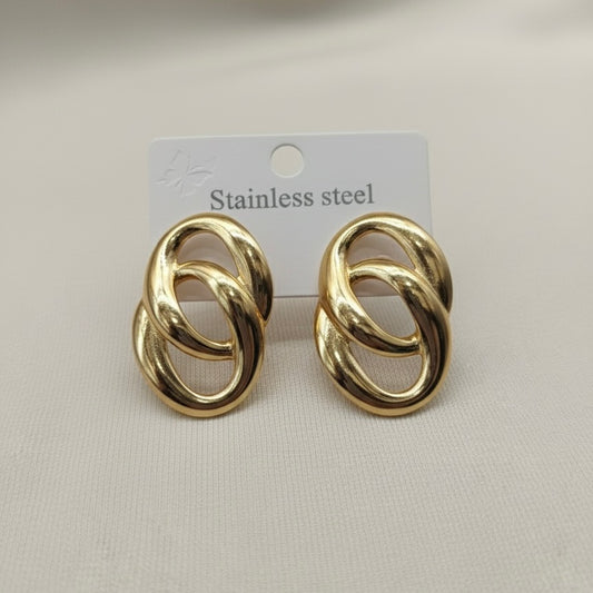 Double Link Dangle Earrings Anti Tarnish